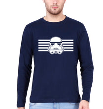 Load image into Gallery viewer, Star War Full Sleeves T-Shirt for Men-S(38 Inches)-Navy Blue-Ektarfa.online

