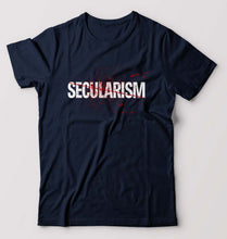 Load image into Gallery viewer, Secularism T-Shirt for Men-Navy Blue-Ektarfa.online
