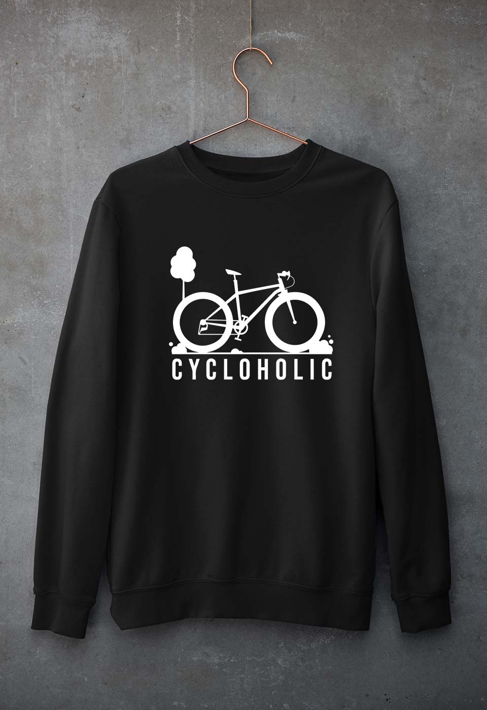 Cycloholic Unisex Sweatshirt for Men/Women-Black-Ektarfa.online