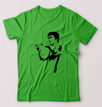 Load image into Gallery viewer, Bruce Lee T-Shirt for Men-S(38 Inches)-flag green-Ektarfa.online
