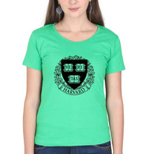 Load image into Gallery viewer, Harvard T-Shirt for Women-XS(32 Inches)-Flag Green-Ektarfa.online
