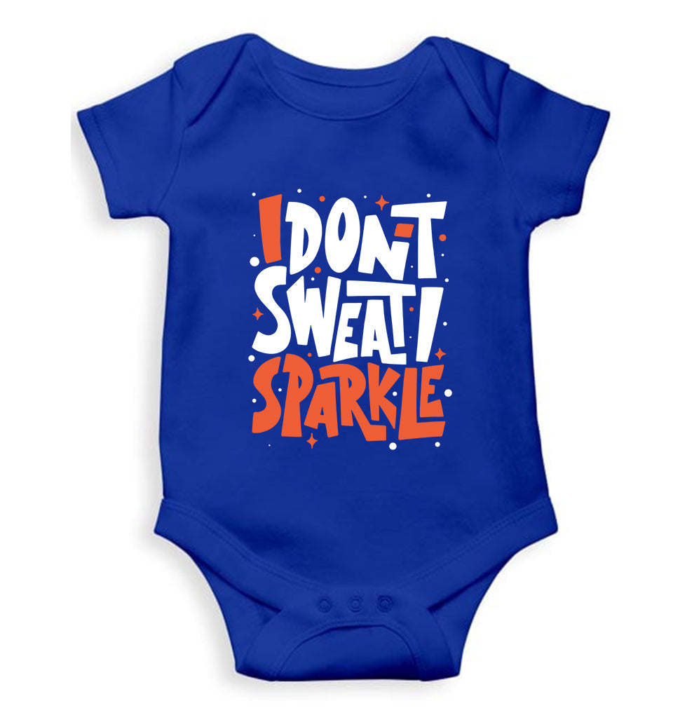 Gym Sweat Kids Romper For Baby Boy/Girl-0-5 Months(18 Inches)-Royal Blue-Ektarfa.online