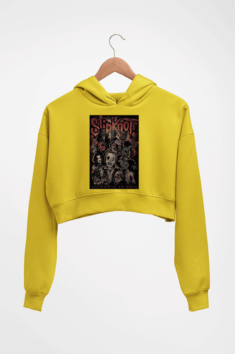 Slipknot Crop HOODIE FOR WOMEN-Mustard Yellow-Ektarfa.online