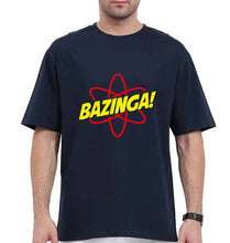 Load image into Gallery viewer, Sheldon Cooper Bazinga Oversized T-Shirt for Men-Navy Blue-Ektarfa.online
