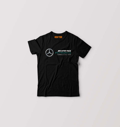 Mercedes AMG Petronas F1 Kids T-Shirt for Boy/Girl-0-1 Year(20 Inches)-Black-Ektarfa.online