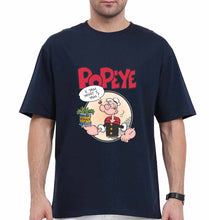 Load image into Gallery viewer, Popeye Oversized T-Shirt for Men-Navy Blue-Ektarfa.online
