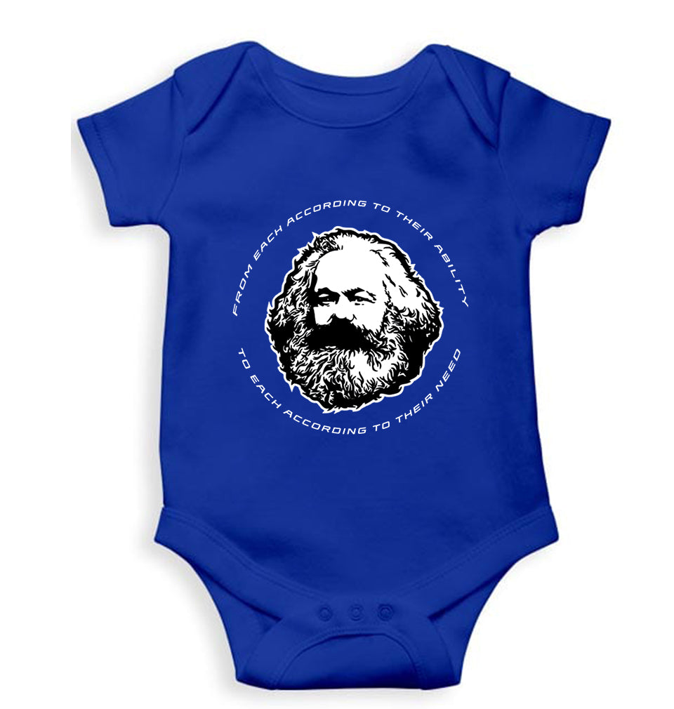 Karl Marx Kids Romper For Baby Boy/Girl-Royal Blue-Ektarfa.online