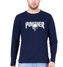 Load image into Gallery viewer, Punisher Full Sleeves T-Shirt for Men-Navy Blue-Ektarfa.online
