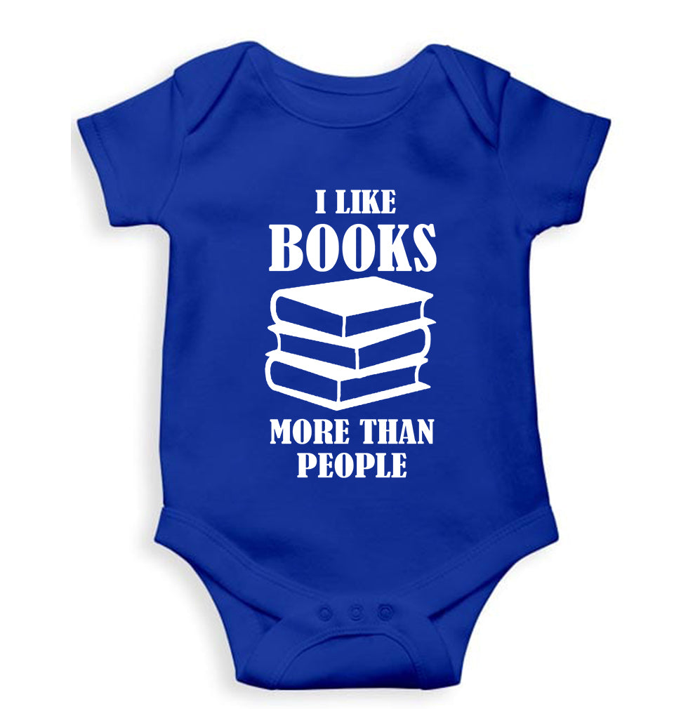 Like Books Kids Romper For Baby Boy/Girl-Royal Blue-Ektarfa.online
