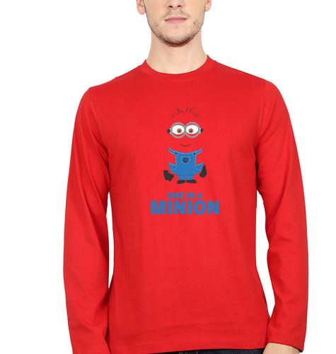 Minion Full Sleeves T-Shirt for Men-Red-Ektarfa.online
