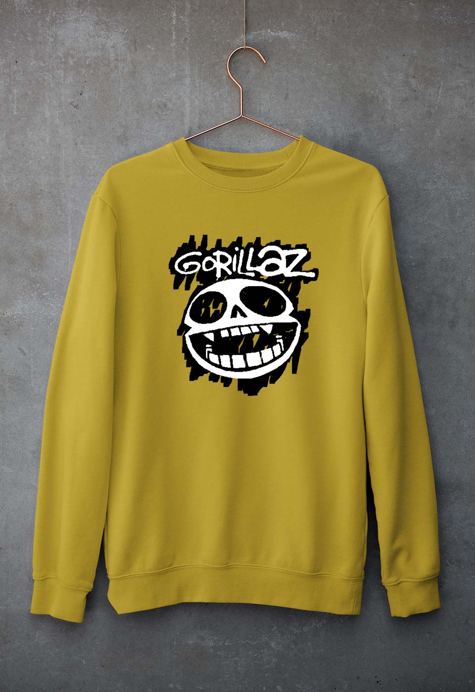 Gorillaz Unisex Sweatshirt for Men/Women-Mustard Yellow-Ektarfa.online