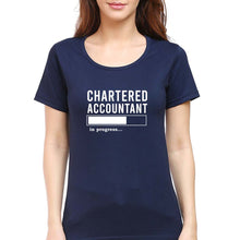 Load image into Gallery viewer, Chartered Accountants(CA) In Progress T-Shirt for Women-Navy Blue-Ektarfa.online

