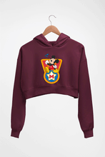 Load image into Gallery viewer, Mickey Mouse Crop HOODIE FOR WOMEN-Maroon-Ektarfa.online
