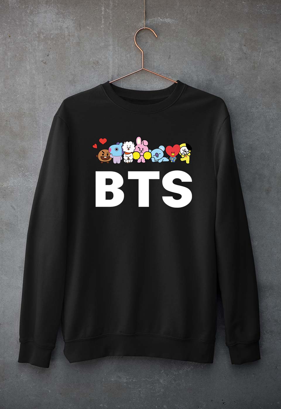 BTS Unisex Sweatshirt for Men/Women-Black-Ektarfa.online