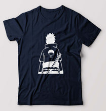 Load image into Gallery viewer, Sasuke Uchiha T-Shirt for Men-S(38 Inches)-Navy Blue-Ektarfa.online
