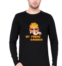 Load image into Gallery viewer, Ganpati JI(Ganesh) Full Sleeves T-Shirt for Men-Black-Ektarfa.online
