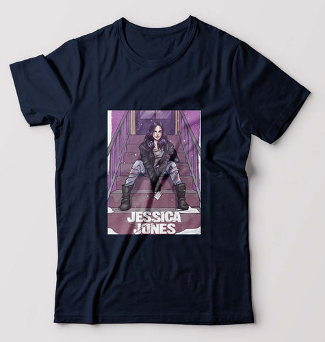 Jessica Jones T-Shirt for Men-Navy Blue-Ektarfa.online