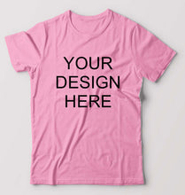 Load image into Gallery viewer, Customized-Custom-Personalized T-Shirt for Men-S(38 Inches)-Light Baby Pink-Ektarfa.co.in
