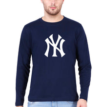 Load image into Gallery viewer, New York Yankees Full Sleeves T-Shirt for Men-Navy Blue-Ektarfa.online

