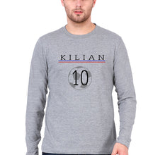 Load image into Gallery viewer, Kylian Mbappé Full Sleeves T-Shirt for Men-Grey Melange-Ektarfa.online
