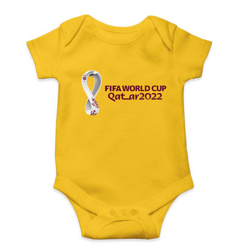 FIFA World Cup Qatar 2022 Kids Romper For Baby Boy/Girl-0-5 Months(18 Inches)-Yellow-Ektarfa.online