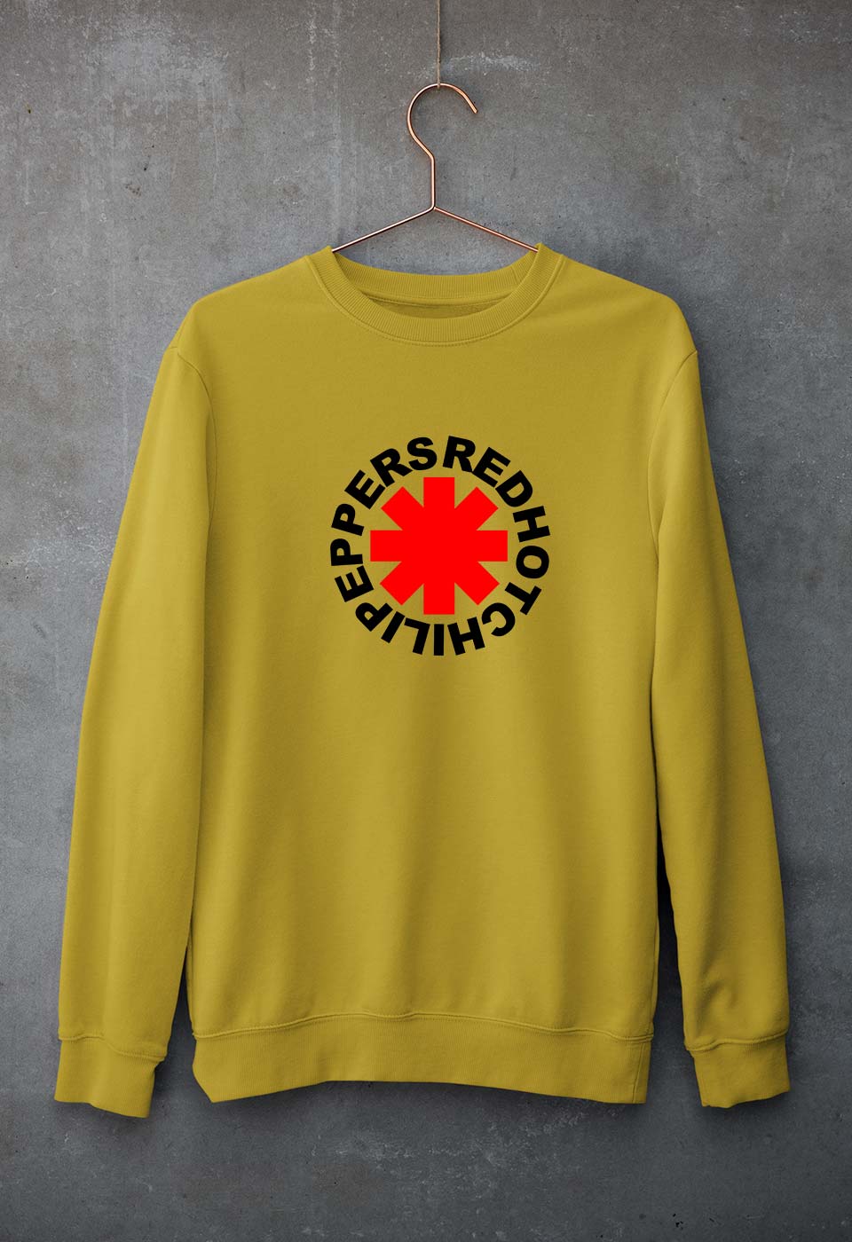 Red Hot Chili Peppers Unisex Sweatshirt for Men/Women-Mustard Yellow-Ektarfa.online