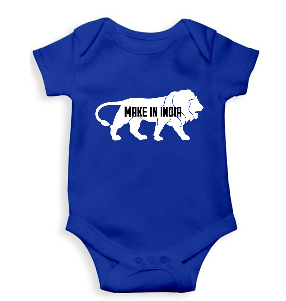 Make in India Kids Romper For Baby Boy/Girl-Royal Blue-Ektarfa.online