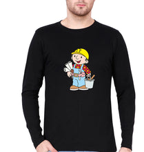Load image into Gallery viewer, Bob the Builder Full Sleeves T-Shirt for Men-Black-Ektarfa.online
