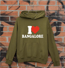 Load image into Gallery viewer, I Love BANGALORE Unisex Hoodie for Men/Women-Olive Green-Ektarfa.online
