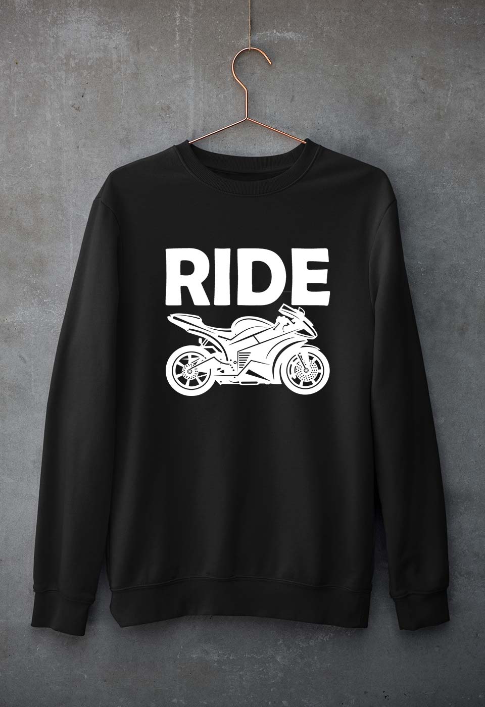 Ride Superbike Unisex Sweatshirt for Men/Women-Black-Ektarfa.online