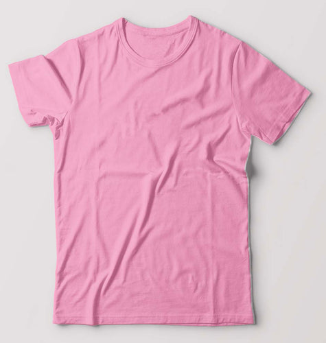 Plain Light Pink / Baby Pink Half Sleeves T-Shirt For Men-ektarfa.com