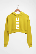 Load image into Gallery viewer, U2 Crop HOODIE FOR WOMEN-Mustard Yellow-Ektarfa.online
