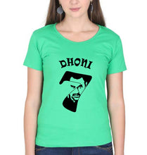 Load image into Gallery viewer, MS Dhoni (MSD) T-Shirt for Women-Flag Green-Ektarfa.online
