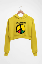 Load image into Gallery viewer, Olodum Crop HOODIE FOR WOMEN-Mustard Yellow-Ektarfa.online
