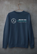 Load image into Gallery viewer, Mercedes AMG Petronas F1 Unisex Sweatshirt for Men/Women-S(40 Inches)-Navy Blue-Ektarfa.online
