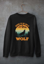 Load image into Gallery viewer, Wolf Unisex Sweatshirt for Men/Women-Black-Ektarfa.online
