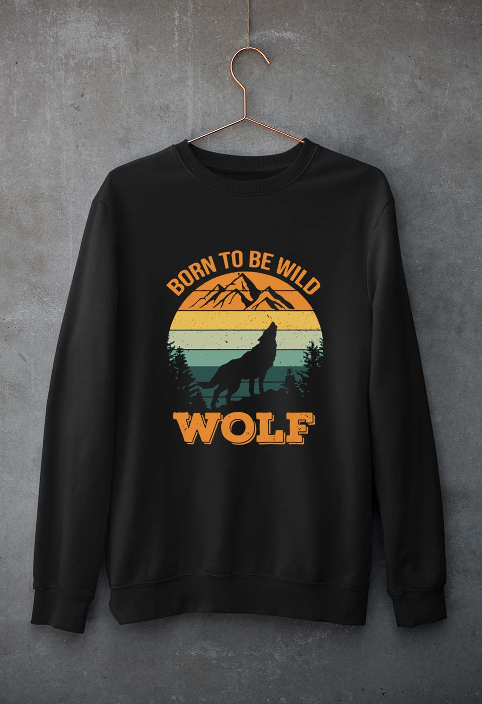 Wolf Unisex Sweatshirt for Men/Women-Black-Ektarfa.online