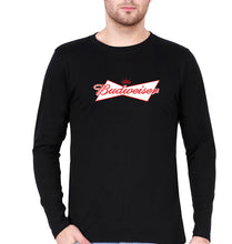 Load image into Gallery viewer, Budweiser Full Sleeves T-Shirt for Men-Black-Ektarfa.online
