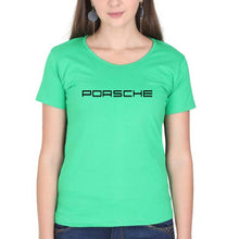 Load image into Gallery viewer, Porsche T-Shirt for Women-XS(32 Inches)-Flag Green-Ektarfa.online
