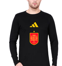 Load image into Gallery viewer, Spain Football Full Sleeves T-Shirt for Men-Black-Ektarfa.online
