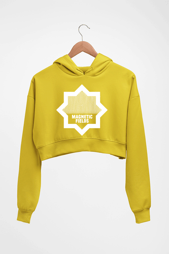 Magnetic fields Crop HOODIE FOR WOMEN-Mustard Yellow-Ektarfa.online