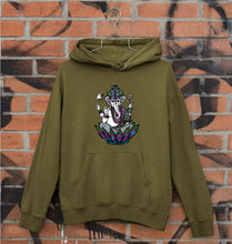 Load image into Gallery viewer, Psychedelic Ganesha Unisex Hoodie for Men/Women-S(40 Inches)-Olive Green-Ektarfa.online
