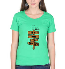 Load image into Gallery viewer, Travel T-Shirt for Women-Flag Green-Ektarfa.online
