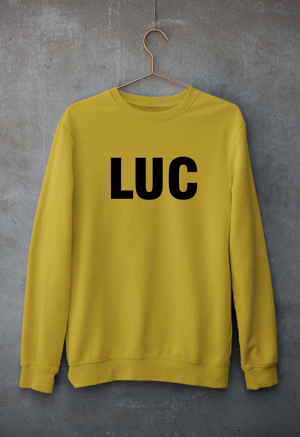 LUC Unisex Sweatshirt for Men/Women-Mustard Yellow-Ektarfa.online