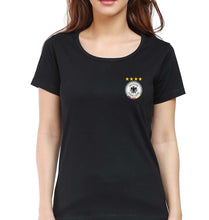 Load image into Gallery viewer, Germany Football T-Shirt for Women-XS(32 Inches)-Black-Ektarfa.online
