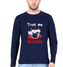 Load image into Gallery viewer, Drummer Full Sleeves T-Shirt for Men-Navy Blue-Ektarfa.online
