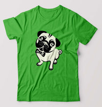 Load image into Gallery viewer, Pug Dog T-Shirt for Men-S(38 Inches)-flag green-Ektarfa.online

