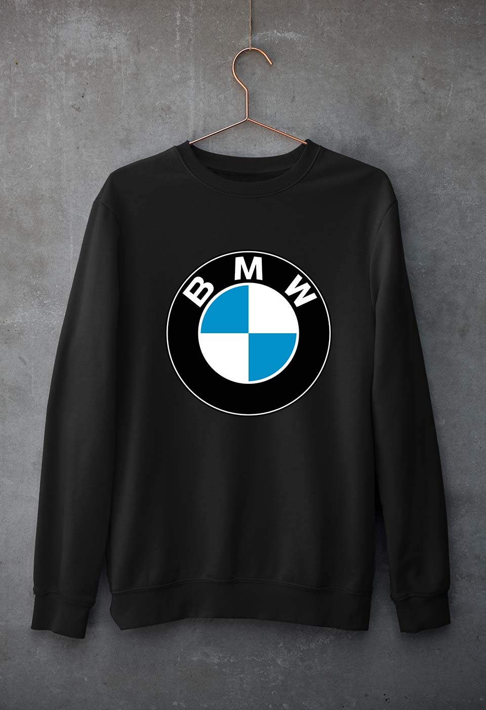 BMW Unisex Sweatshirt for Men/Women-S(40 Inches)-Black-Ektarfa.online