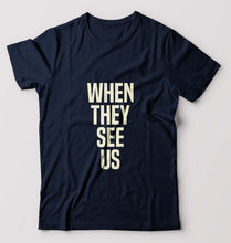 Load image into Gallery viewer, When They See Us T-Shirt for Men-Navy Blue-Ektarfa.online
