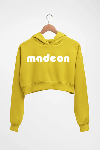 Madeon Crop HOODIE FOR WOMEN-Mustard Yellow-Ektarfa.online